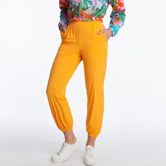 NWT Juicy Couture orange elastic waist & hem jogger track pants, S - Picture 1 of 7